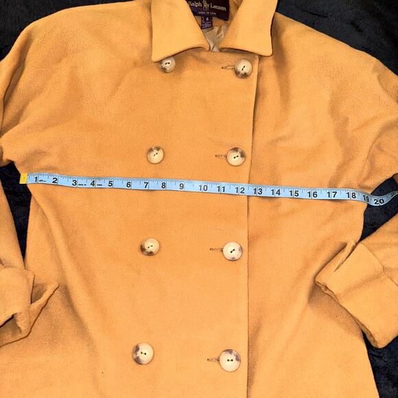 VINTAGE UNWORN 80'S RALPH LAUREN CAMEL 100% CASHMERE SKIRT & JACKET SUIT - Picture 8 of 10